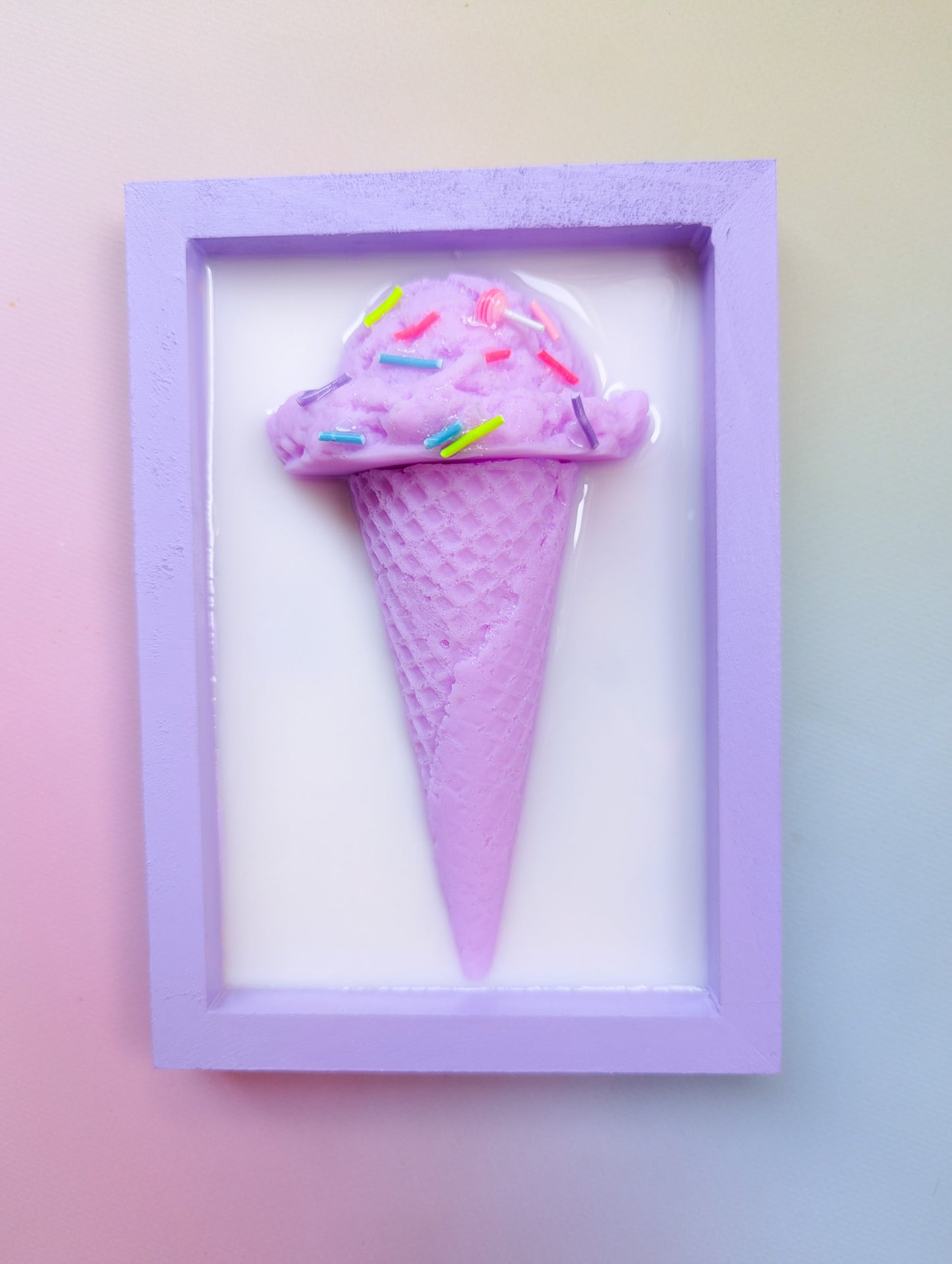 Purple Sprinkle Waffle Cone