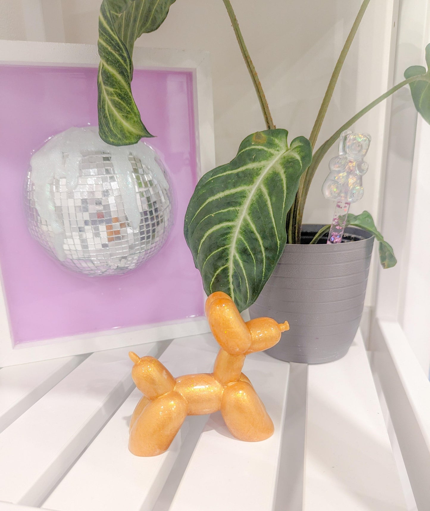 Gold Balloon Dog Resin Sculpture