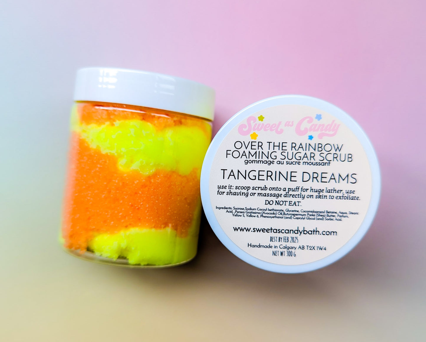 Over The Rainbow Foaming Sugar Scrub- Tangerine Dreams