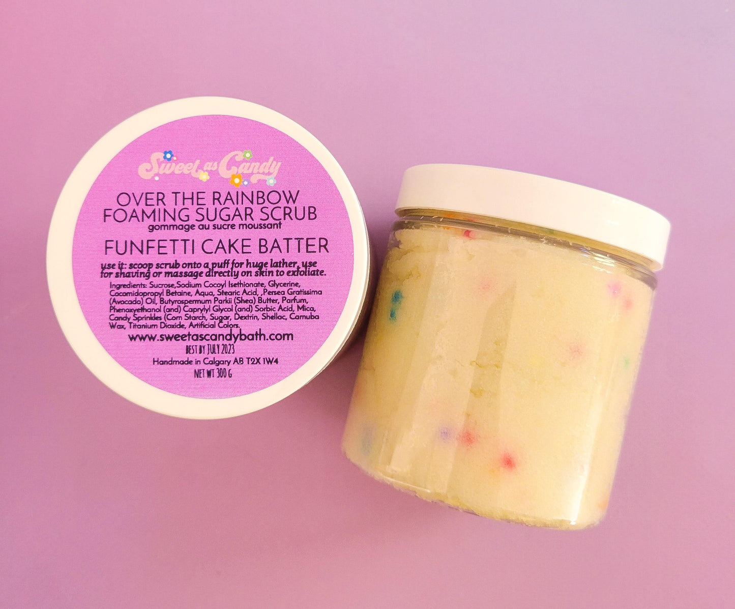 Funfetti Cake Batter- Over The Rainbow Foaming Sugar Scrub