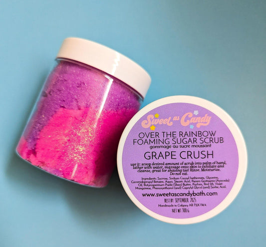 Grape Crush- Over the Rainbow Foaming Sugar Scrub