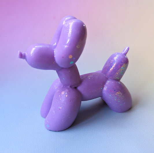 Purple Sparkle Balloon Dog