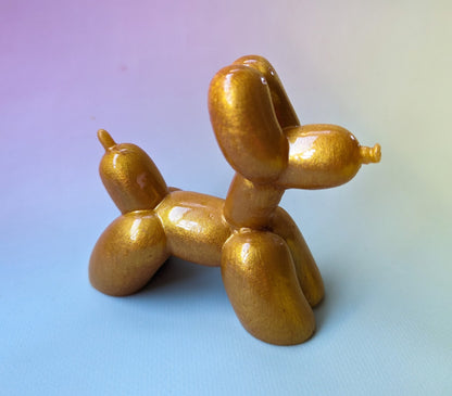Gold Balloon Dog Resin Sculpture