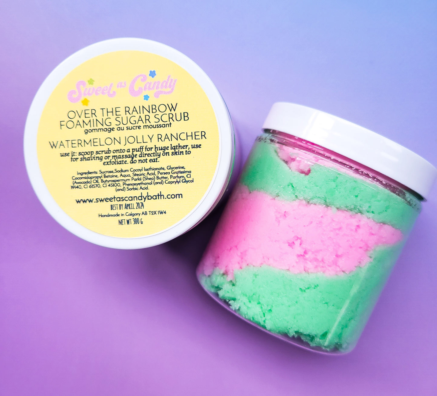 Watermelon Jolly Rancher- Over the Rainbow Foaming Sugar Scrub