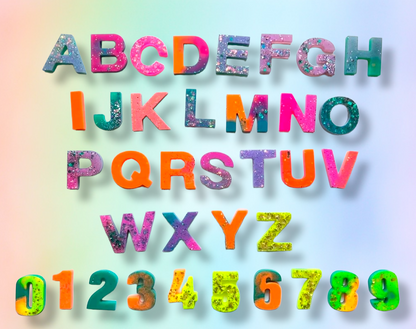 Glitter Resin Alphabet Sets